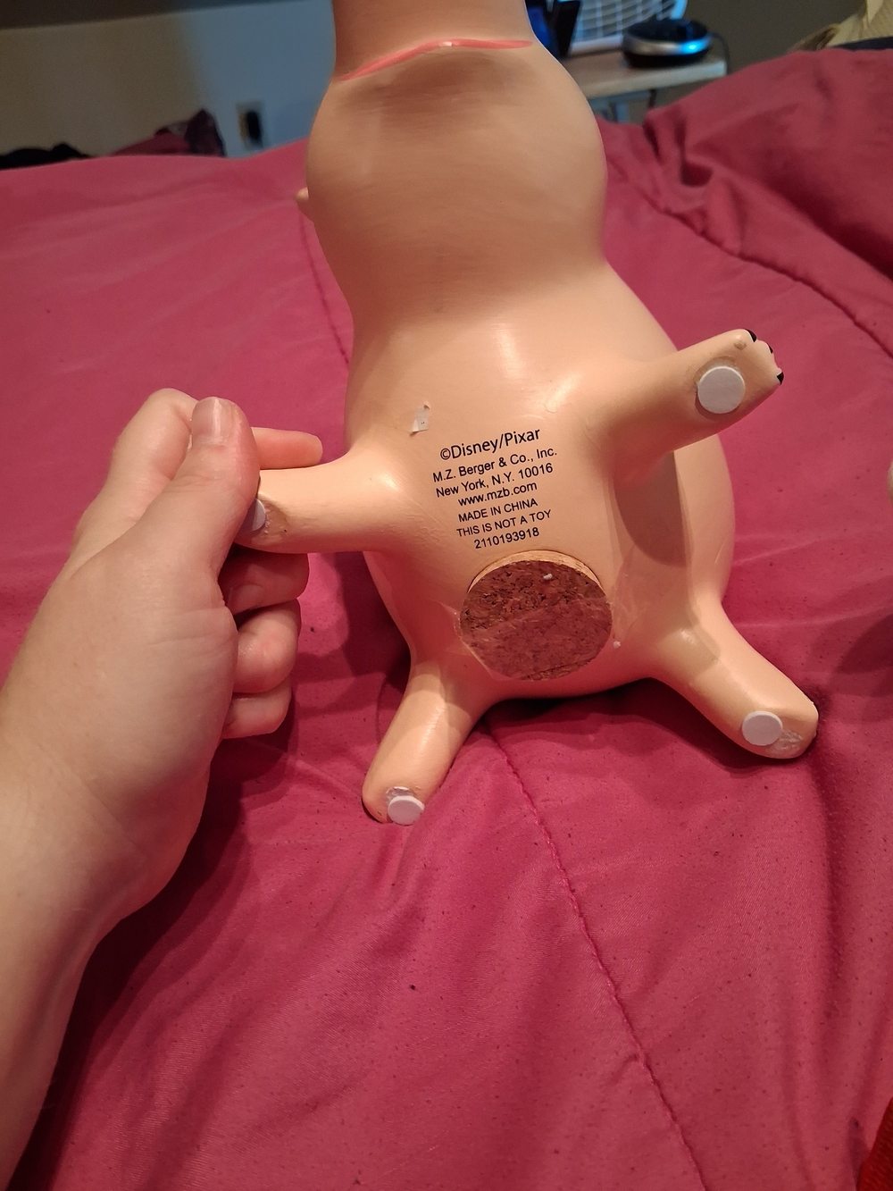 Toy Story, HAMM, Pink Piggy Bank Coin Bank for Kids - Picture 3 of 3